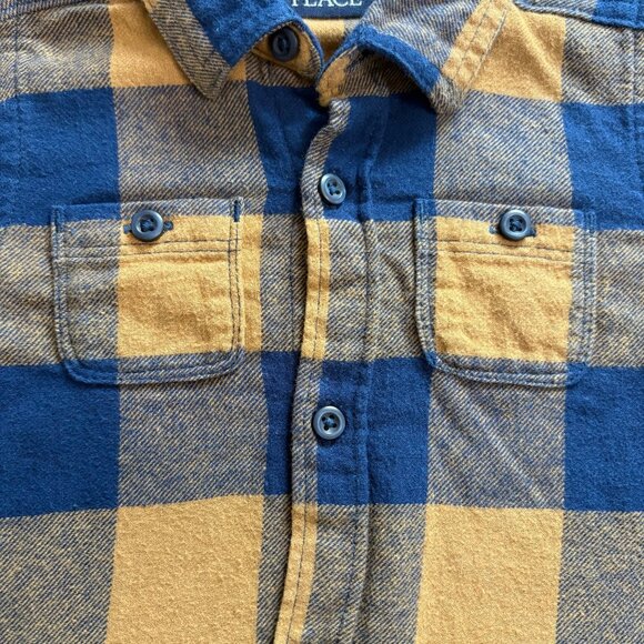 The Childrens Place Infant Boys Plaid Long-Sleeve Button-Up Shirt Size 0-3M - Picture 4 of 7